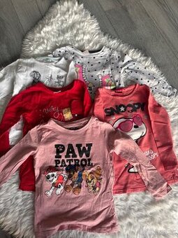 Dievčenské trička s dlhým rukavom