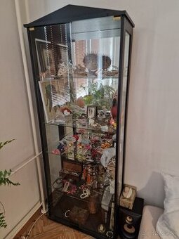 Sklenené skrine 3 kusy čierna farba