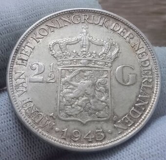 Strieborný 2a1/2 gulden. - 1