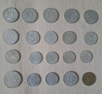 Mince rôzne ročníky cssr (slabšie stavy)