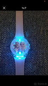Nové ružové svietiace hodinky  Frozen Elsa s batériou