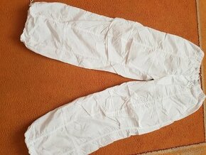 Biele parasuticke nohavice s bershka - 1