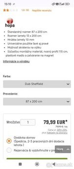 Predam zhrnovacie dvere OBI