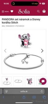 Predam pandora náramok stitch nový
