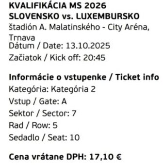 Kvalifikácia MS 2026 Slovensko - Luxembursko - 1