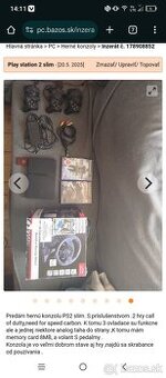 Predám playstation2 slim.
