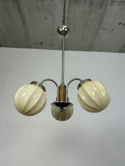 Trojguľový art deco luster