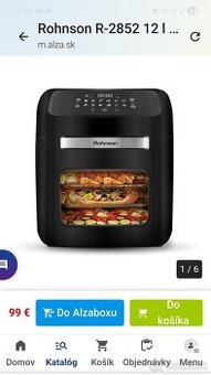 Teplovzdušnú fritézu Rohnson R-2852, 12 l.