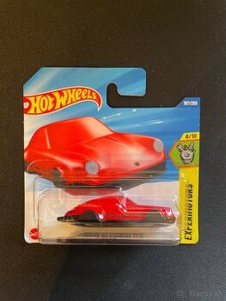 HotWheels Porsche 911 kľúčenka červená