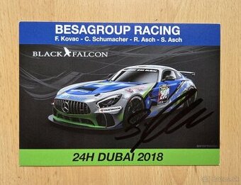 Mercedes AMG GT autogram Sebastian Asch Dubai 2018