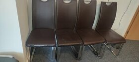 4 ks stolička hnedá - 1