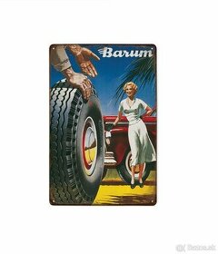 plechová cedule - pneumatiky Barum (dobová reklama)