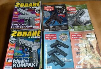 Časopisy strelecká revue, zbrane a náboje