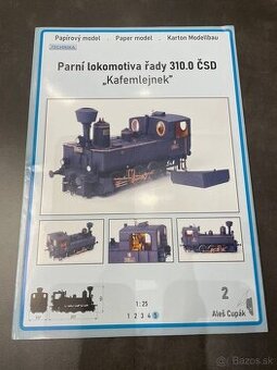 Parní lokomotiva rady 310.0 ČSD Kafemlejnek v mierke 1:25