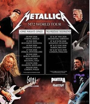 Metallica Budapešť 13.6.2026