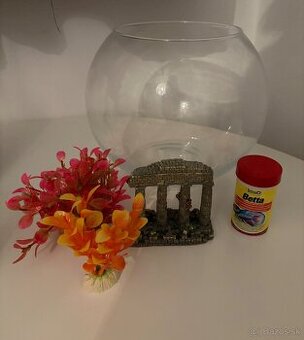 Okrúhle akvárium pre rybičky