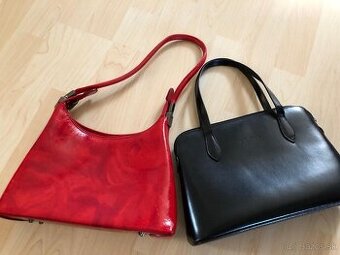 Červená kabelka kožená
