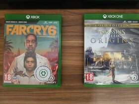 Predám hry na Xbox One ,Assasins Creed Origins a Far Cry 6