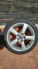 Disky s pneu orig. Saab r17 s pneu Uniroyal cca.6-7mm - 1