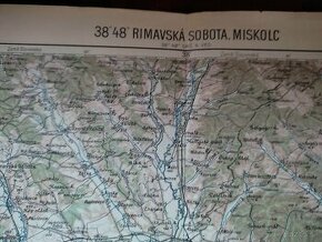 Stara mapa originál z I. ČSR - Rimavská Sobota Miskolc