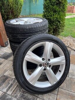 original Volkswagen disky Elektrony 5x112 r17 zánovne pneu