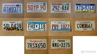 Prodám 10ks originálních Amerických SPZ