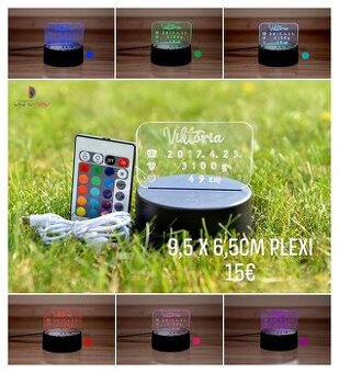 Led lampa s vlastným textom / logom