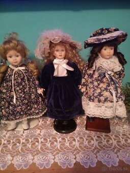 Predám 3 x porcelánové bábiky viď foto cena za všetko 35€.