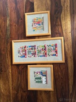 Predám exkluzívne vyšívané ľudové obrazy – ručná práca