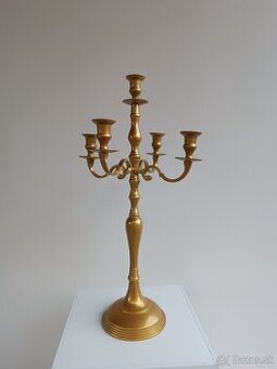 Zlaty 5 ramenny svietnik