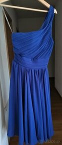 Kráľovsky modré šifónové šaty