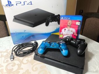 Sony PlayStation 4 slim +2x ovládač+ FIFA 2020