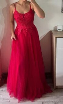 Červené spoločenské šaty 38/M