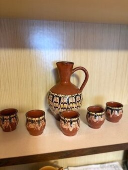 Ľudová súprava džbán a pohariky