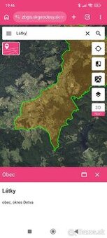 Pozemok v obci Látky, časť Čechánky