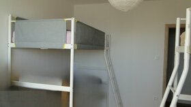 Poschodová postel biela/svetlosivá-IKEA,2ks - REZERVÁCIA