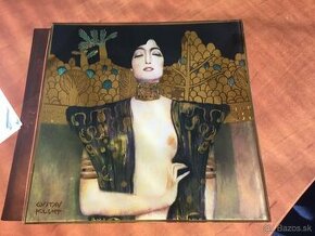 Sklenený tanier-obraz, Gustav Klimt