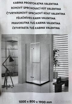 Rohový sprchovací kút značky valentina