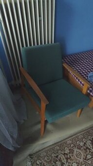 Predám retro kreslo v starozelenej farbe