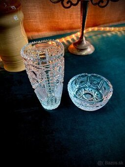Brúsená váza + popolník