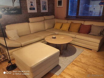 Predám slovenskú peknú modernú kvalitnú koženú sedačku Lkovú