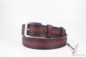 Kožený opasok Handmade + púzdro na nôž