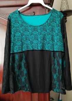 DÁMSKÁ BLÚZKA/ TOP S KRAJKOU veľ.48