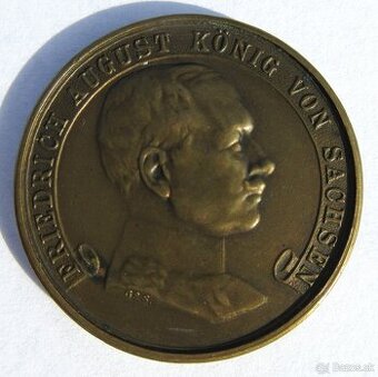 stará plaketa Friedrich August Konig von Sachsen