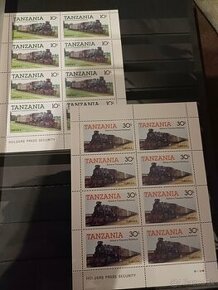 predám známky - vlaky - Tanzania - 1