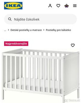 Predám detskú postieľku s matracom