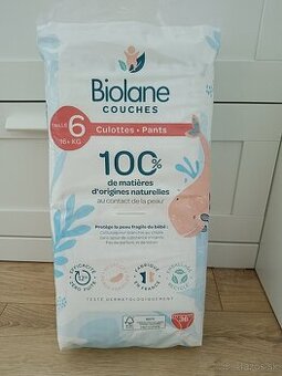 Francúzske eko plienky Biolane Pants veľ. 6