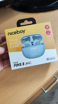 Nové slúchadlá Niceboy HIVE pins 3 ANC Powder blue