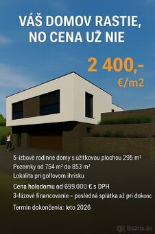 Exkluzívne RD v novej lokalite Malá Ida – Líščie údolie