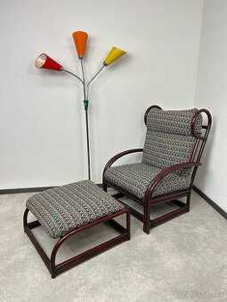 Masívne kreslo ušiak s podnožou Gervasoni Italy